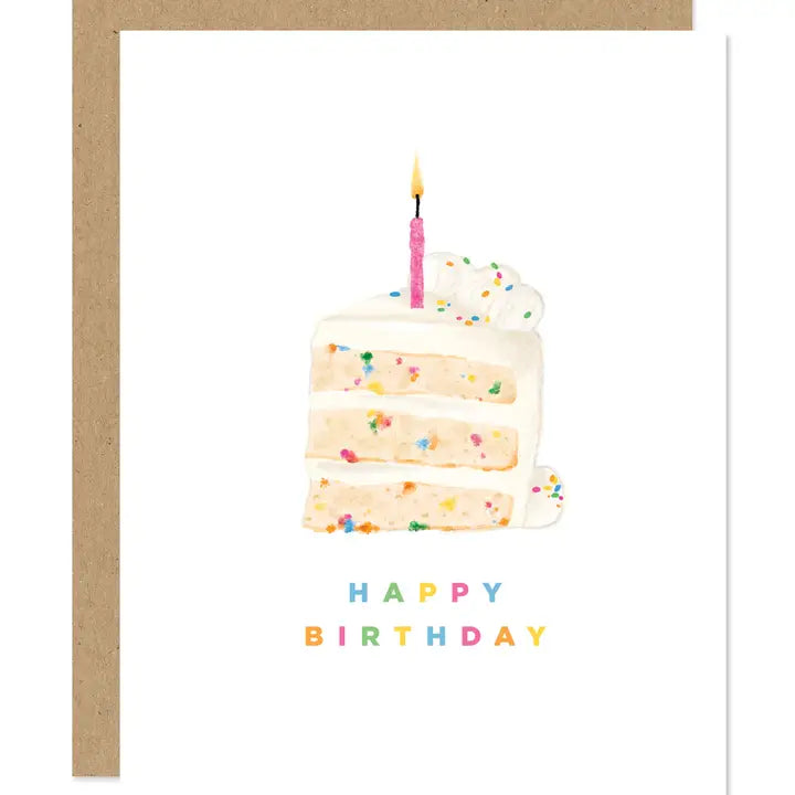 Birthday Cake Happy Birthday Card