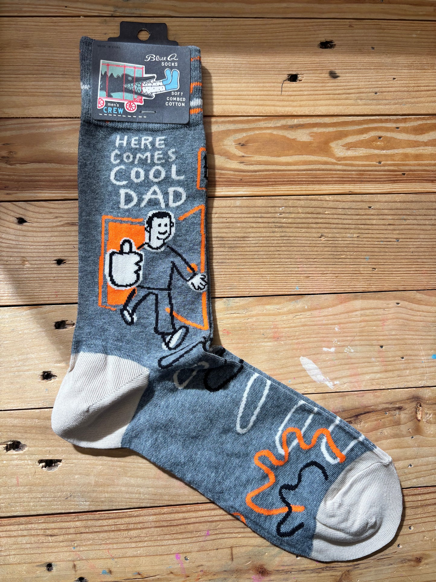 Here Comes Cool Dad Mens Crew Socks