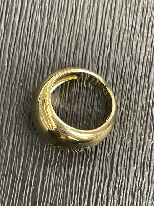 Aim Eternal Plain Gold Chunky Adjustable Dom Ring