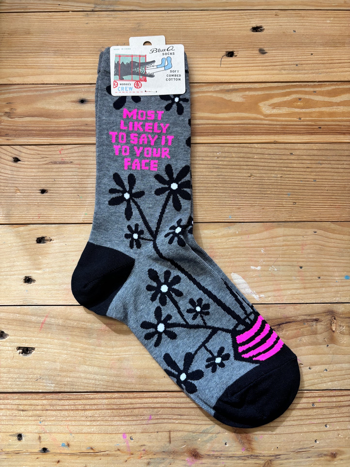 Say It To Your Face Crew Socks