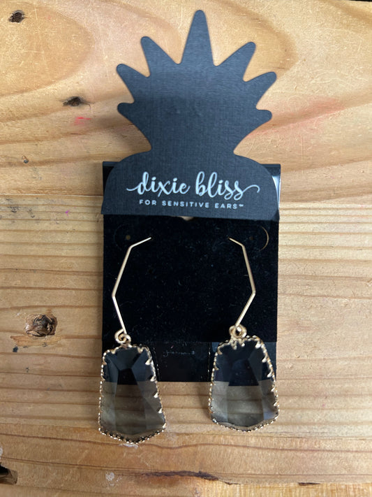 Prism Slate Smoke Gold Earrings