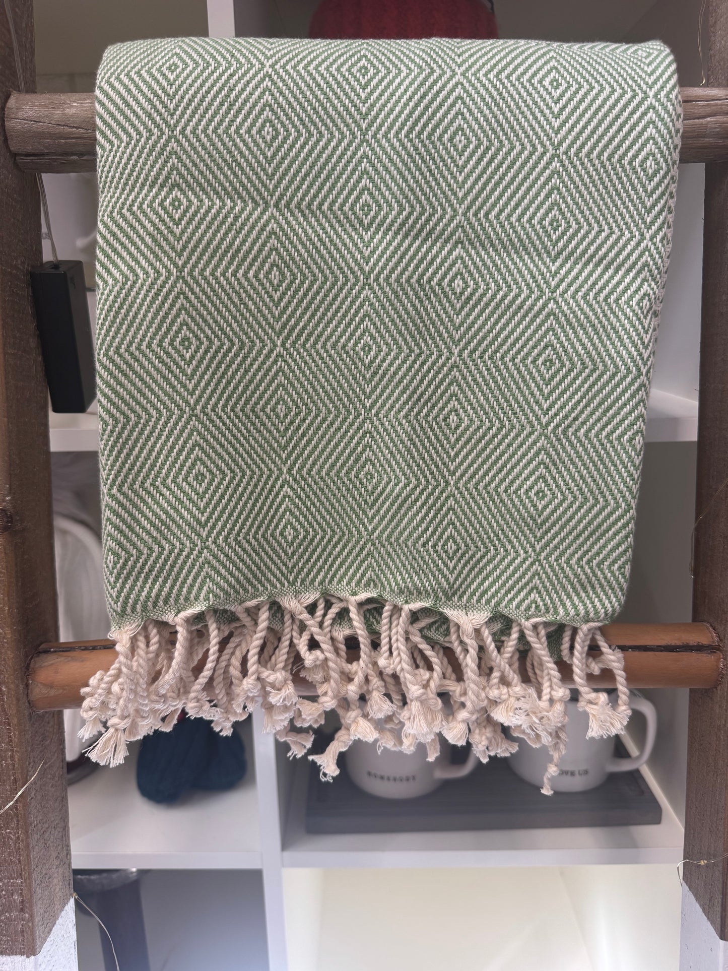 Turkish Green Checkered Towel