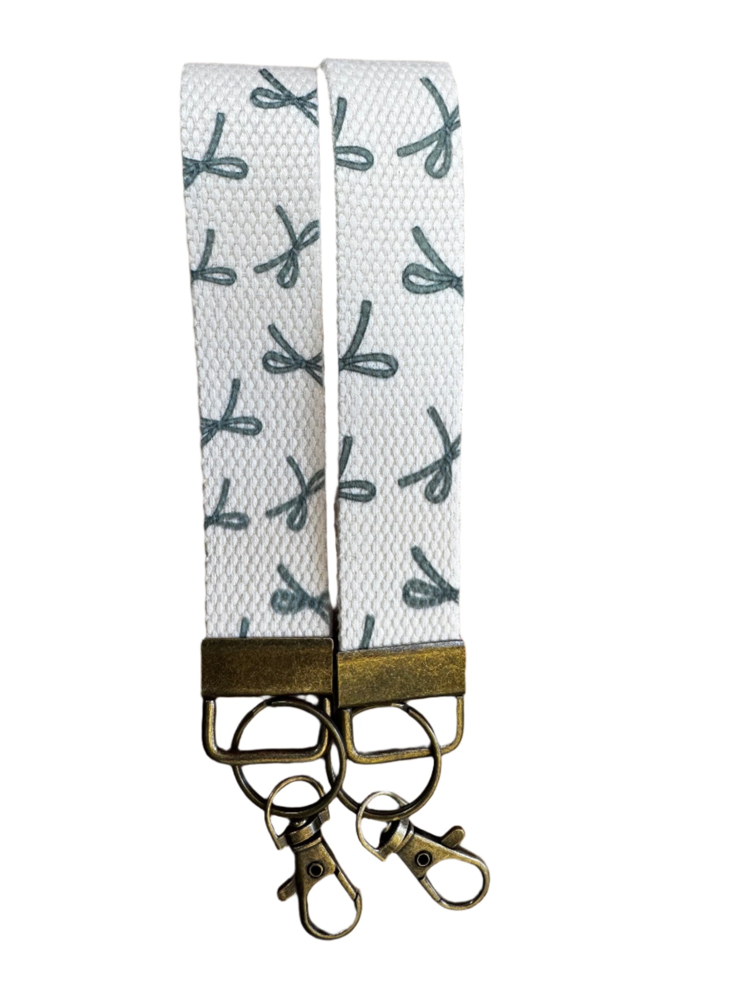 Wristlet Keychain Lanyard - Thin Blue Bows