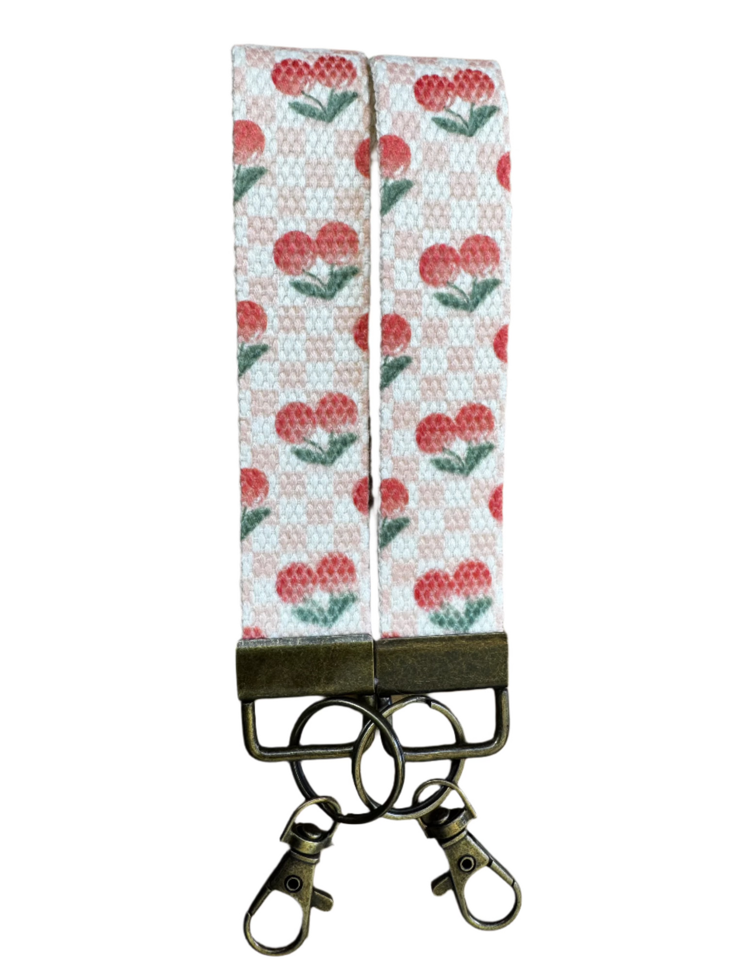 Wristlet Keychain Lanyard - Cherries