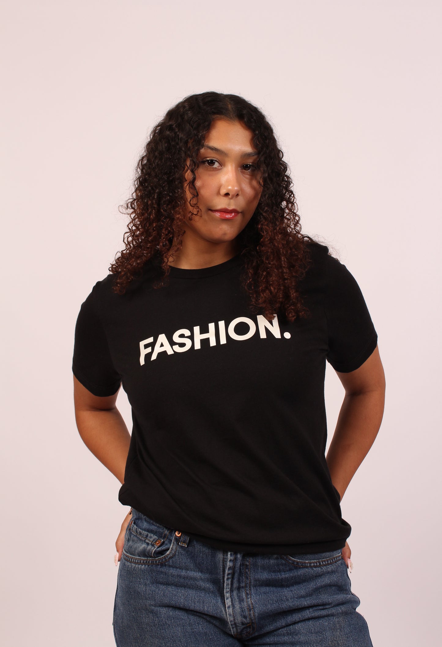 FASHION. Tee- Black w/ White