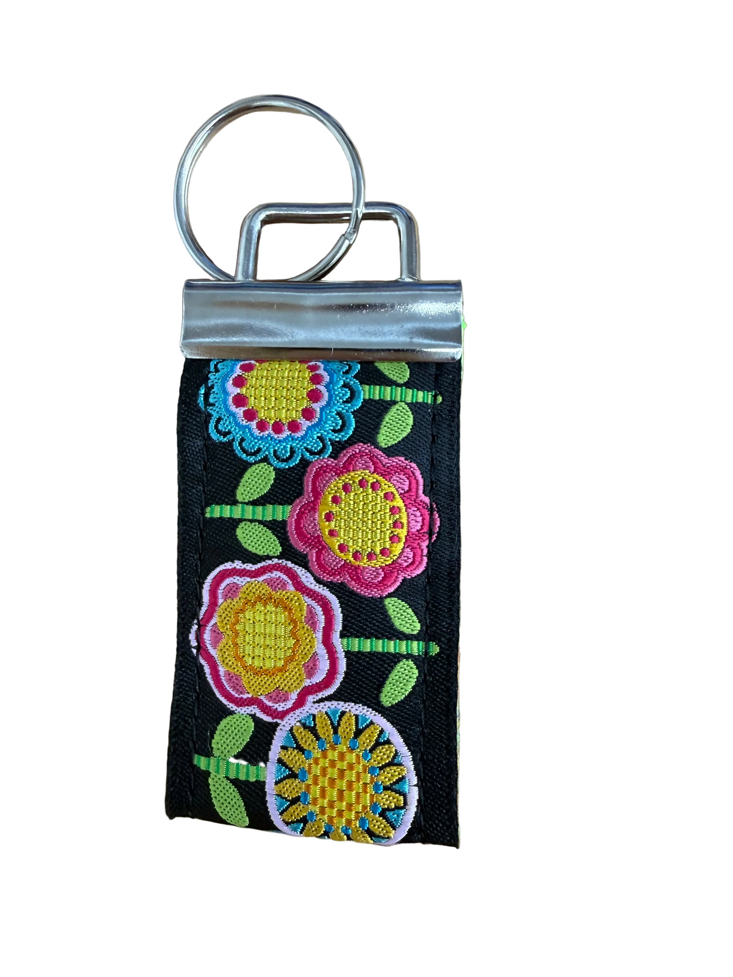 Flower Embroided Keychains