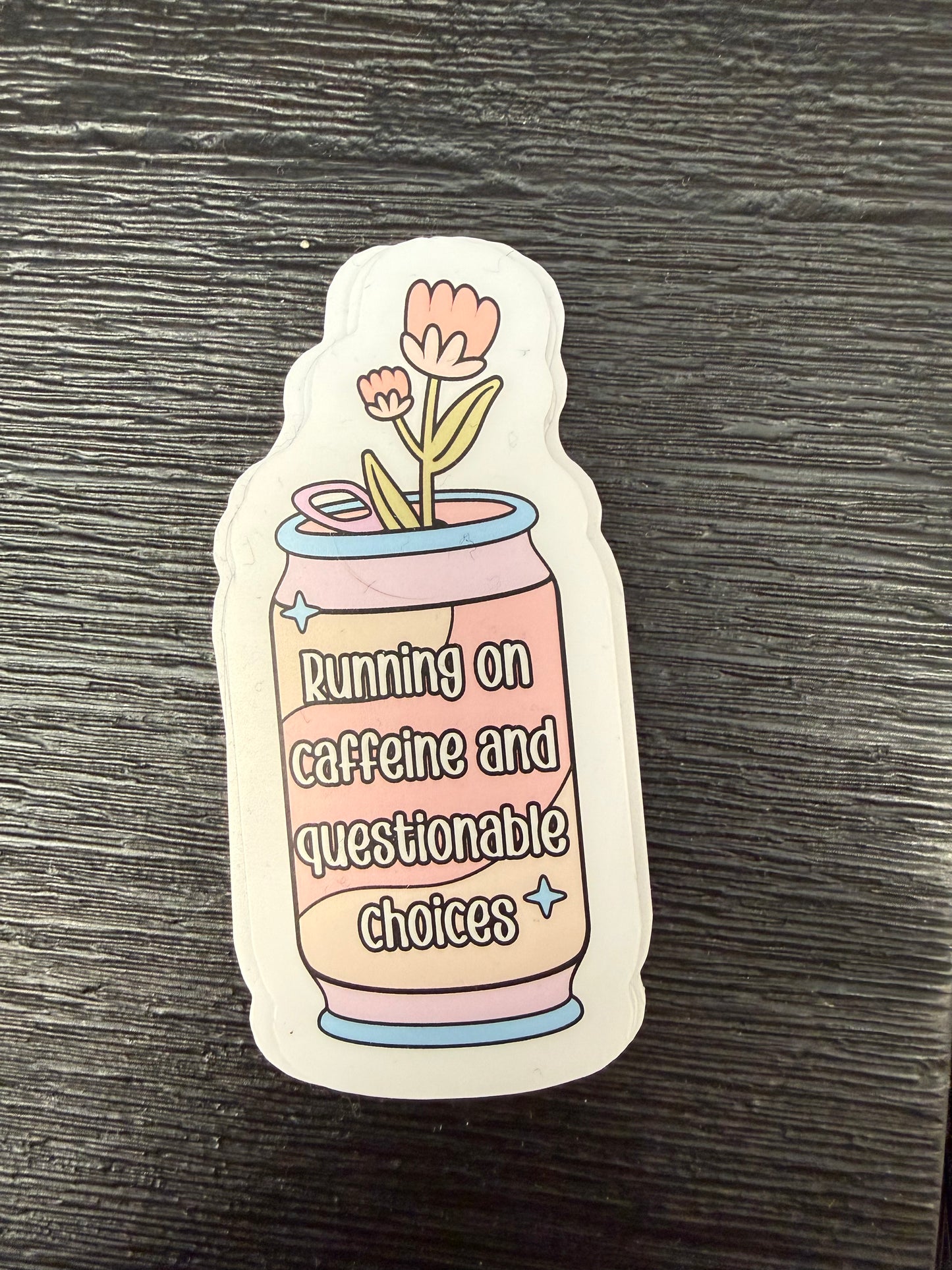 Coffee Funny Caffeine Iced Coffee Vinyl Sticker