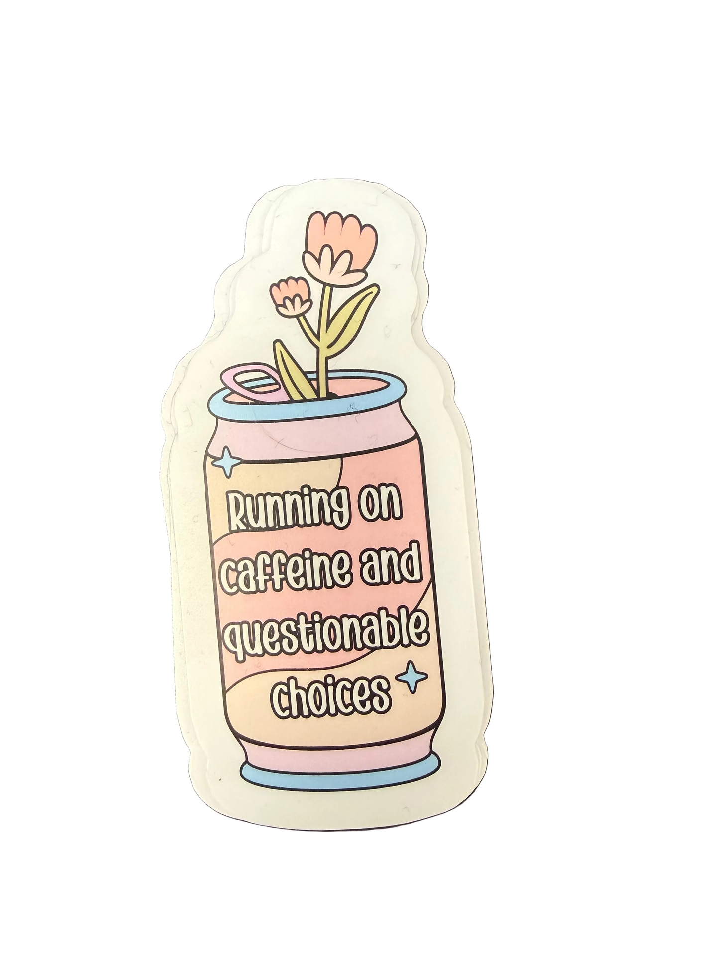 Coffee Funny Caffeine Iced Coffee Vinyl Sticker