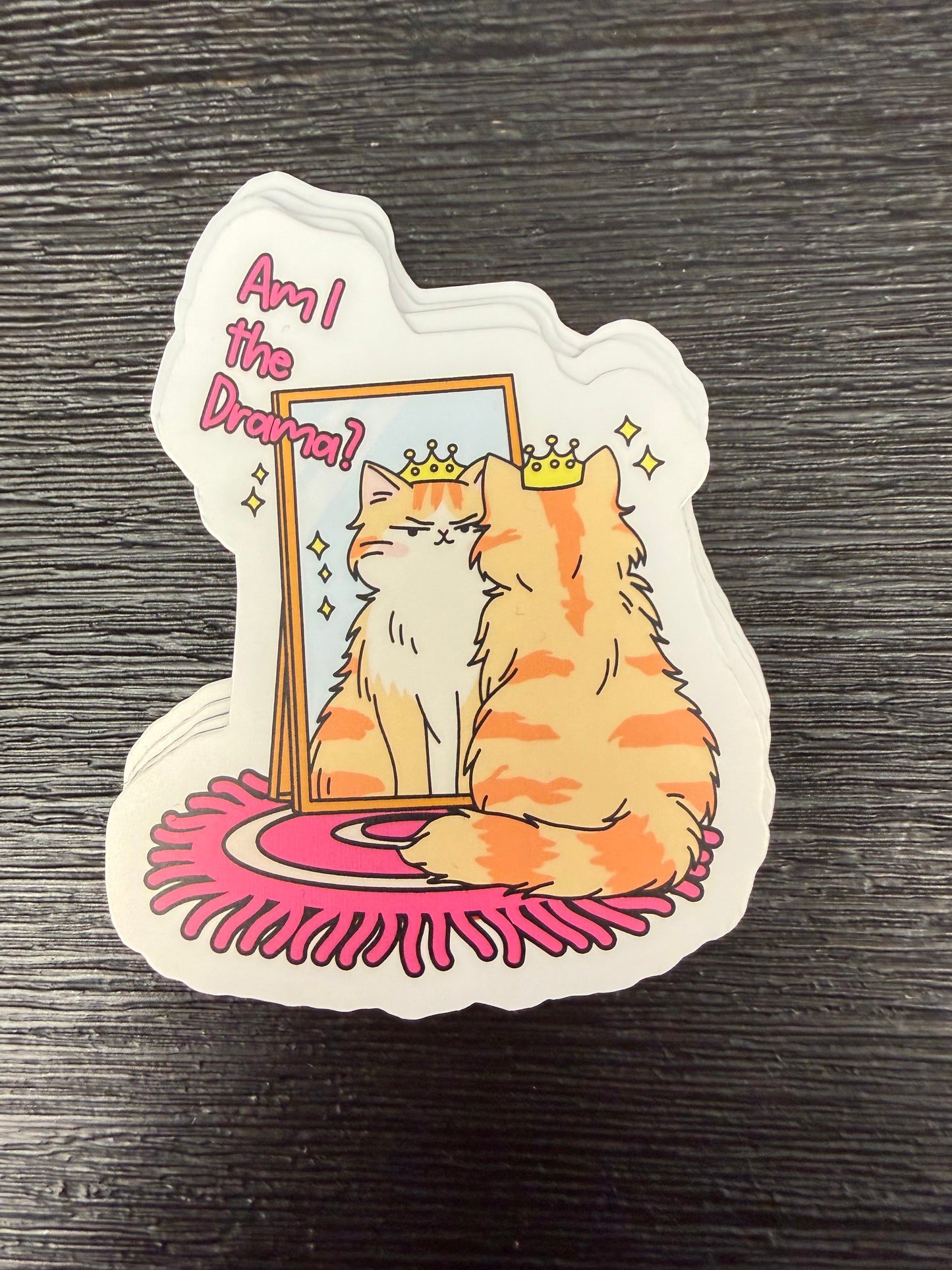 Cat Mom Funny Vinyl Sticker