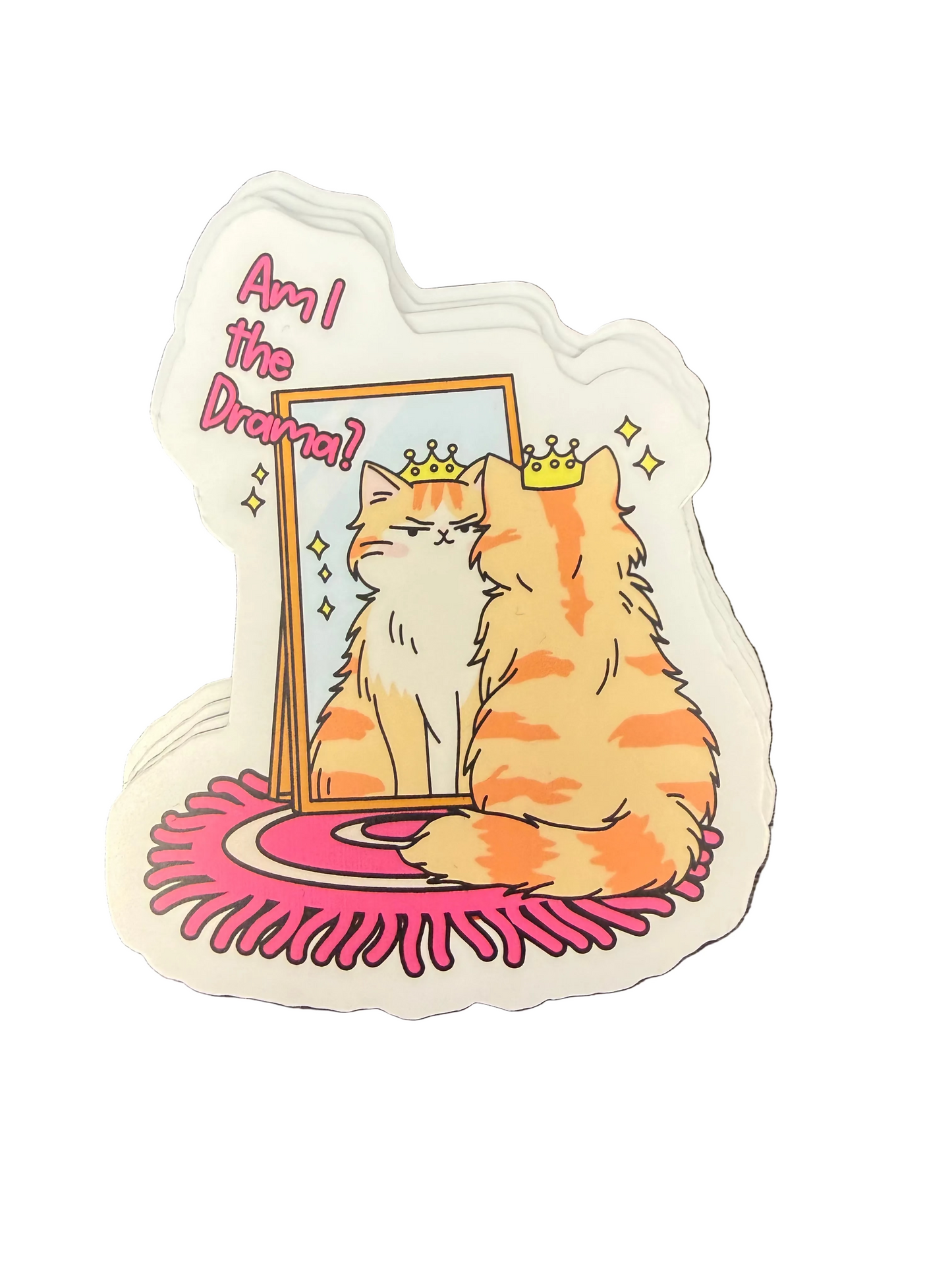 Cat Mom Funny Vinyl Sticker