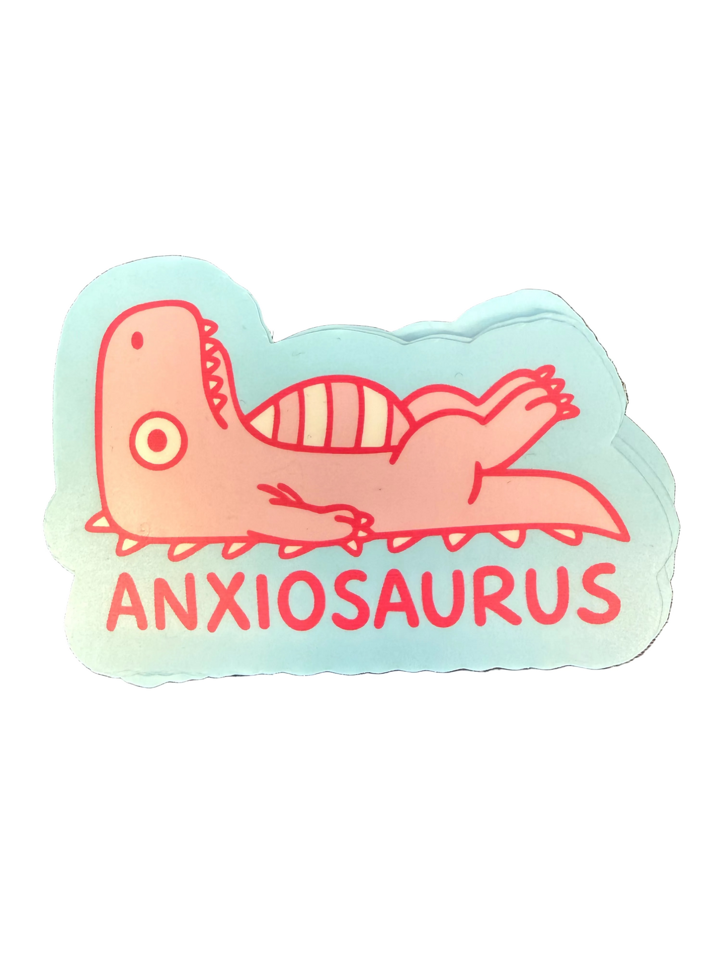 Anxiety Dino Mental Health Vinyl Sticker