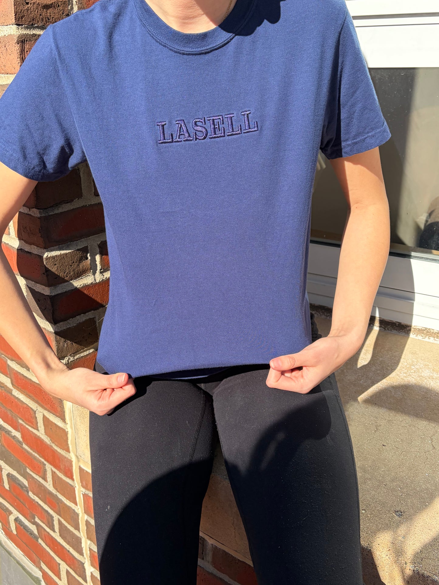 Navy Lasell Tee