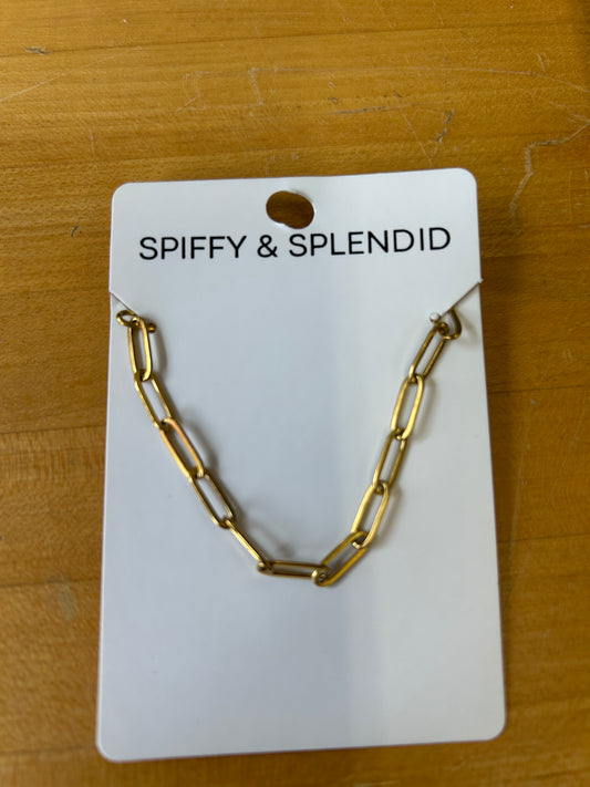 Gold Paper Clip Bracelet