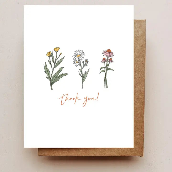 Wildflower Thank You Card