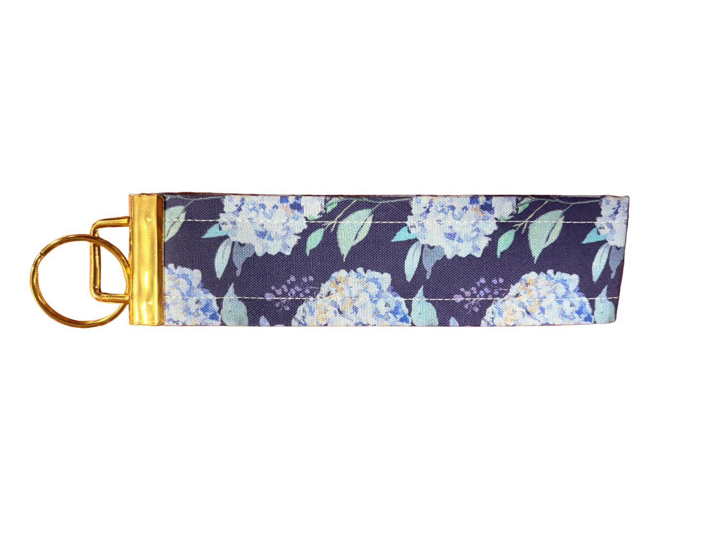 Blue hydrangea keychain