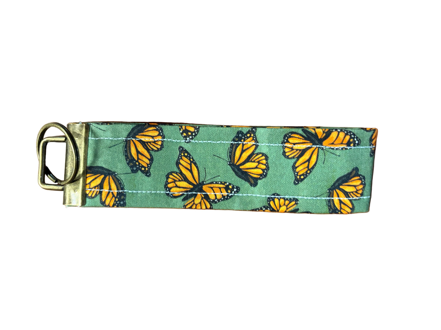 Green Monarch Butterfly keychain