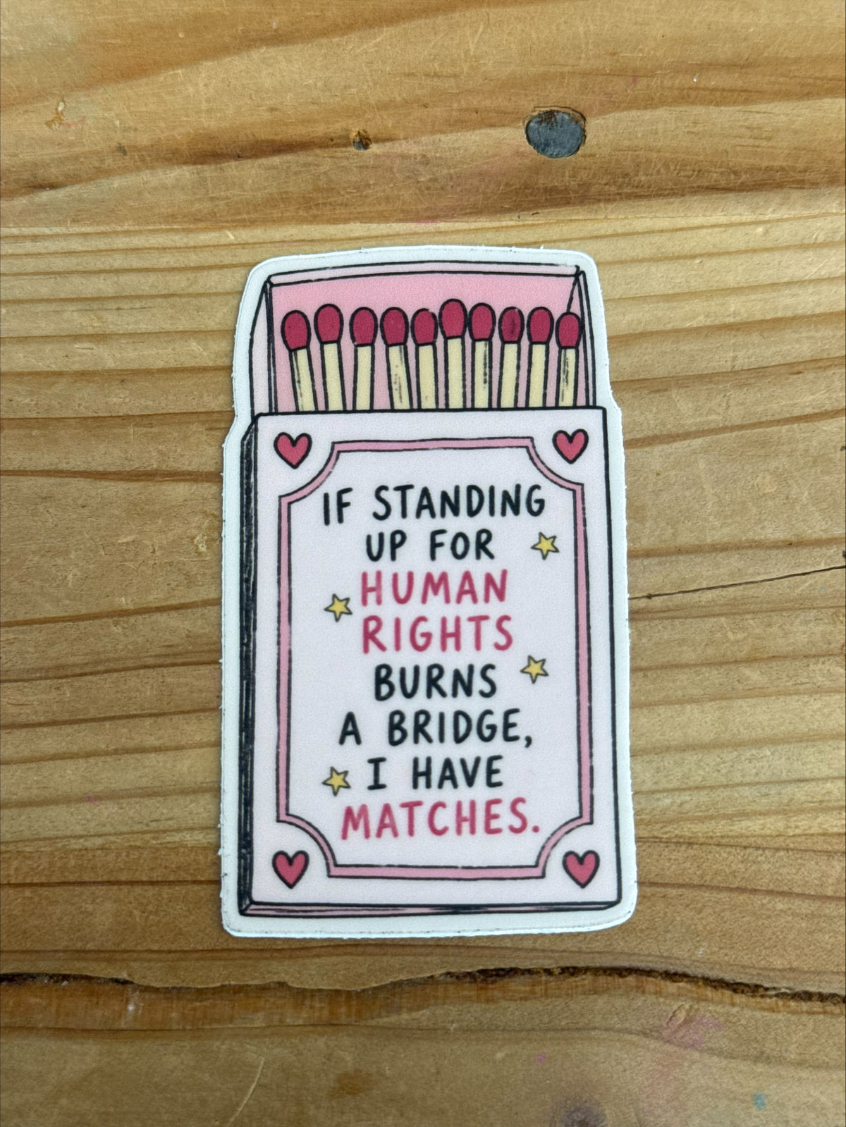 Human Rights Matches Stickers