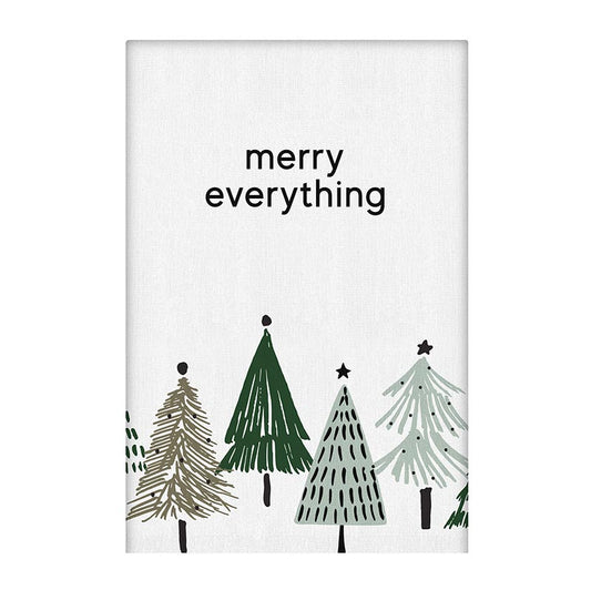 Santa Barbara Trees Holiday Tea Towel