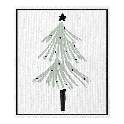 Tree Organic Holiday Dish Cloth