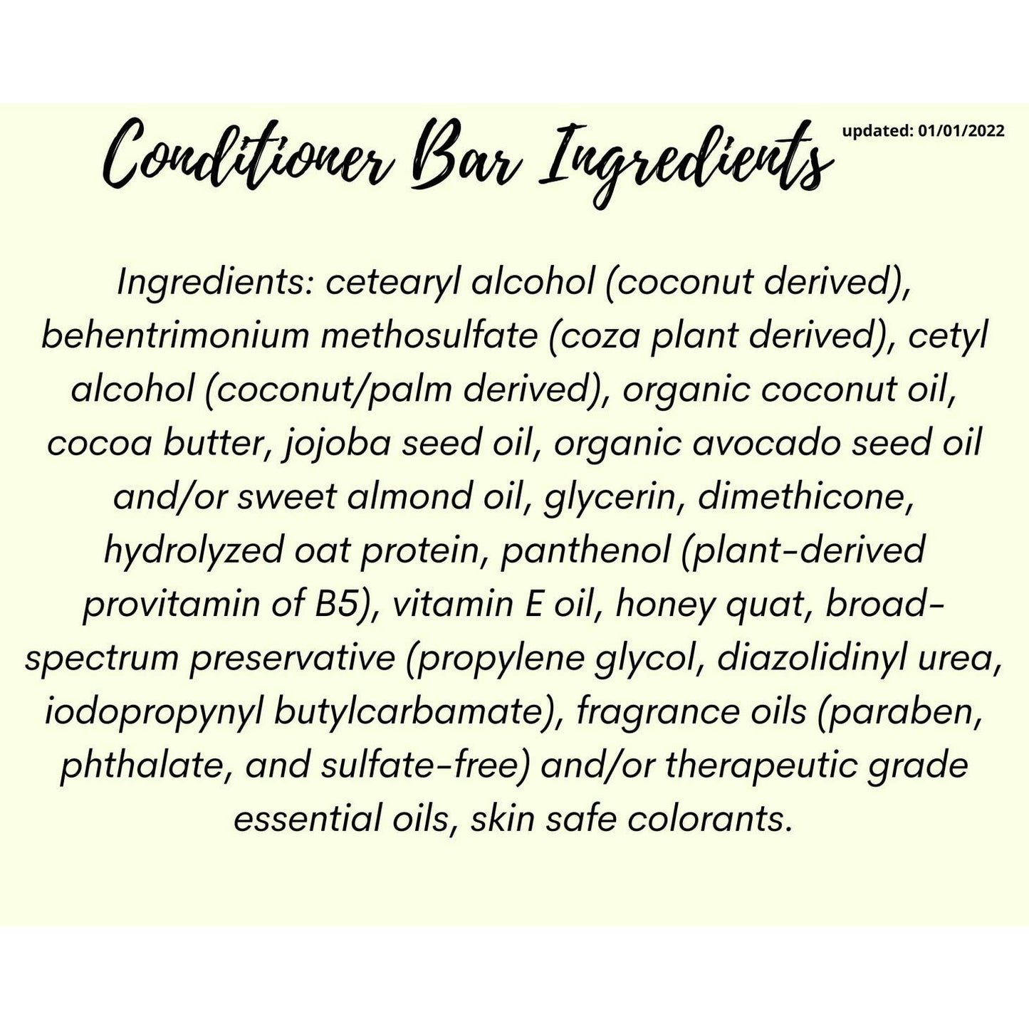 Solid Conditioner Bar