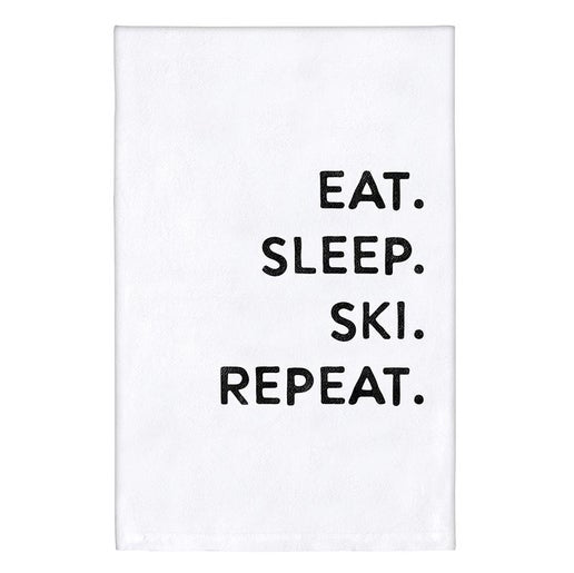 Face To Face Thirsty Boy - "Eat. Sleep. Ski." Tea Towel
