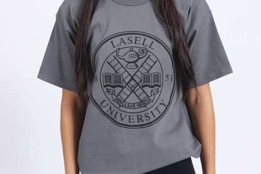 Lasell Seal Tee- Shadow Grey