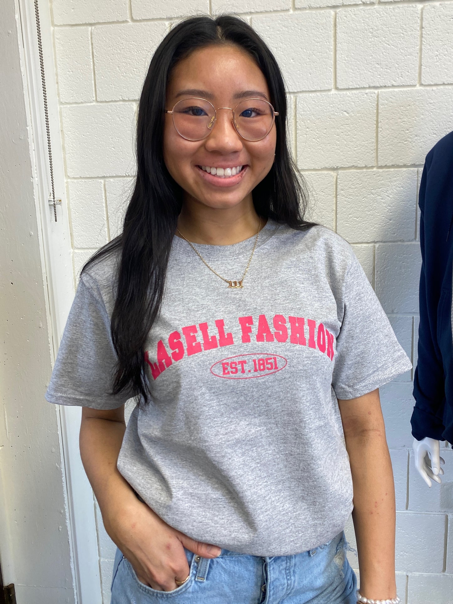 Fashion Tee Grey w/ Pink