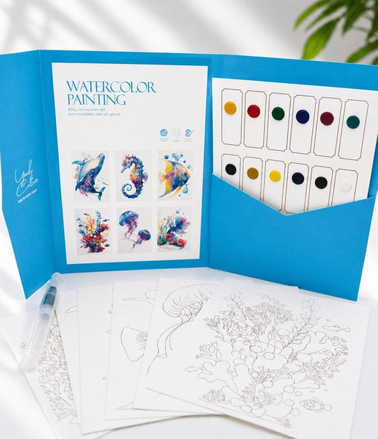 Watercolor Painting Kit-Ocean