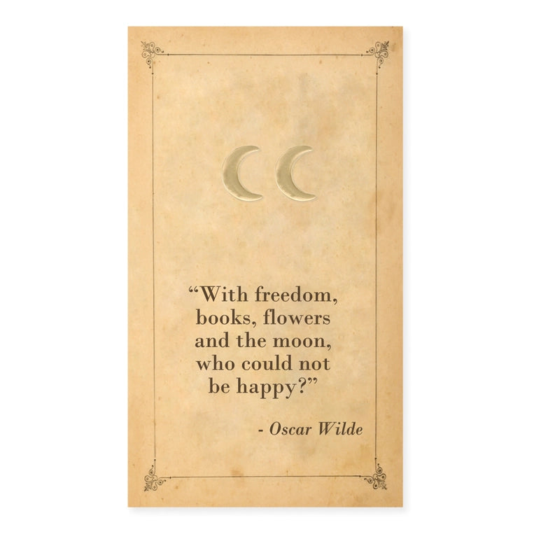 Literary Quotes Crescent Moon Earrings