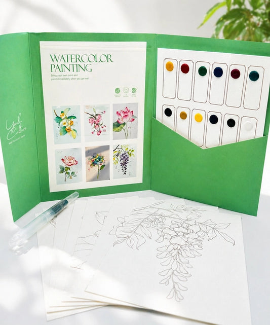 Watercolor Painting Kit-Flowers