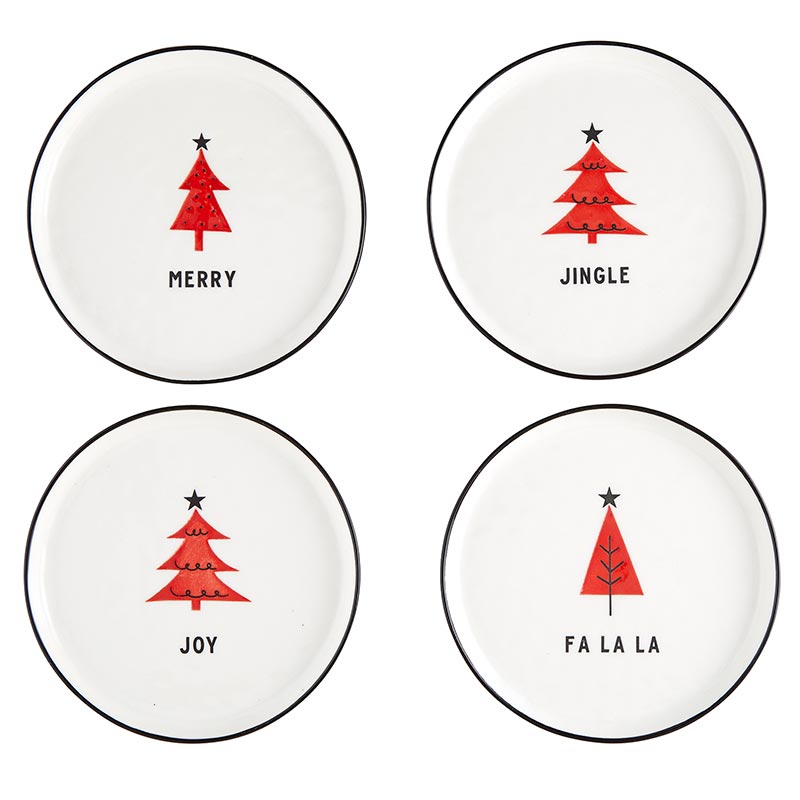 Holiday Appetizer Plates (4ct) Santa Barbara Design Studio