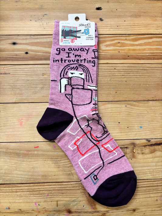 Go Away Introverting Crew Socks