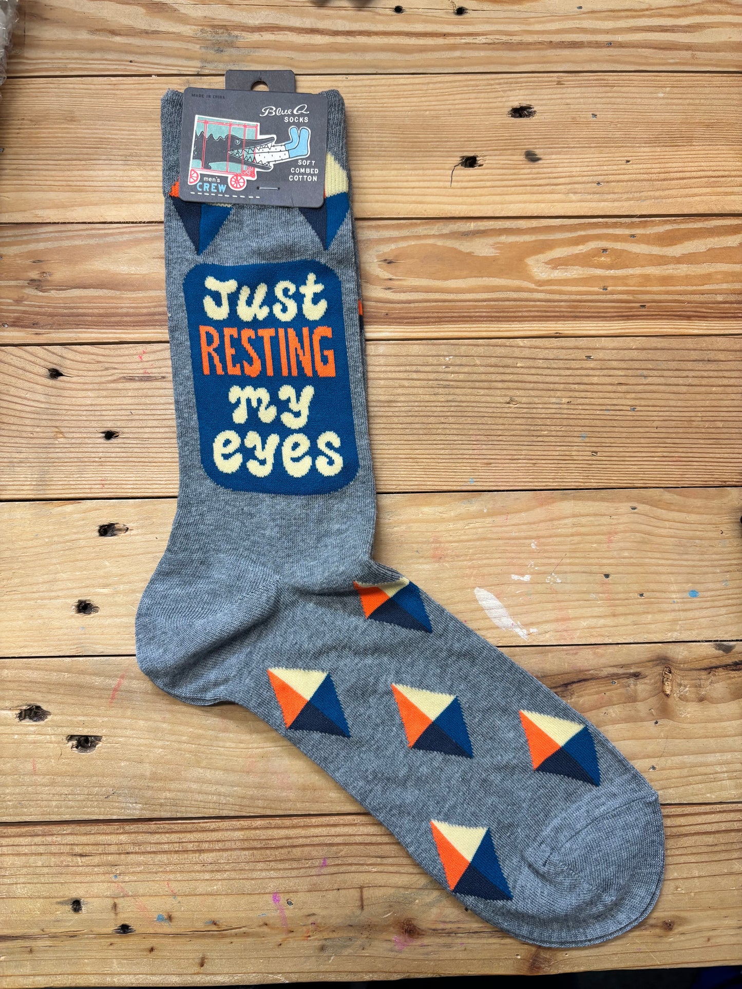 Resting My Eyes Mens Crew Socks