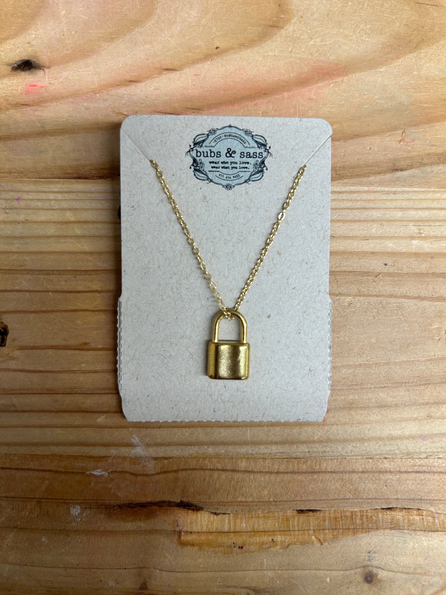 Padlock Cable Chain Necklace
