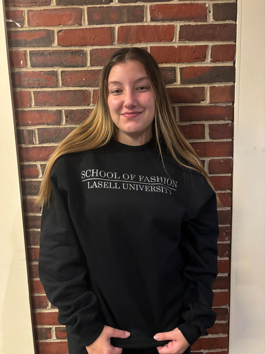 Lasell School of Fashion Black Crewneck