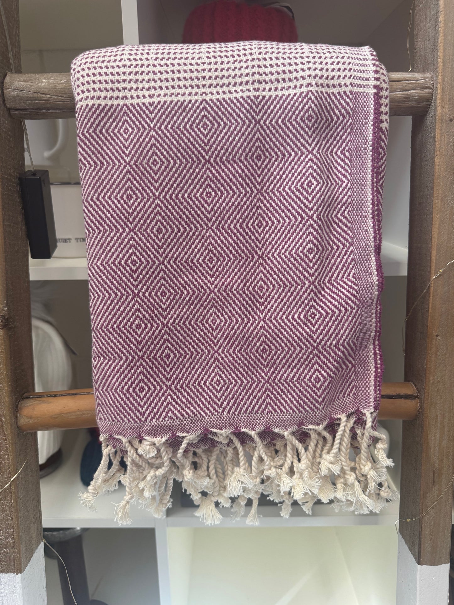 Turkish Purple Checkered Towel