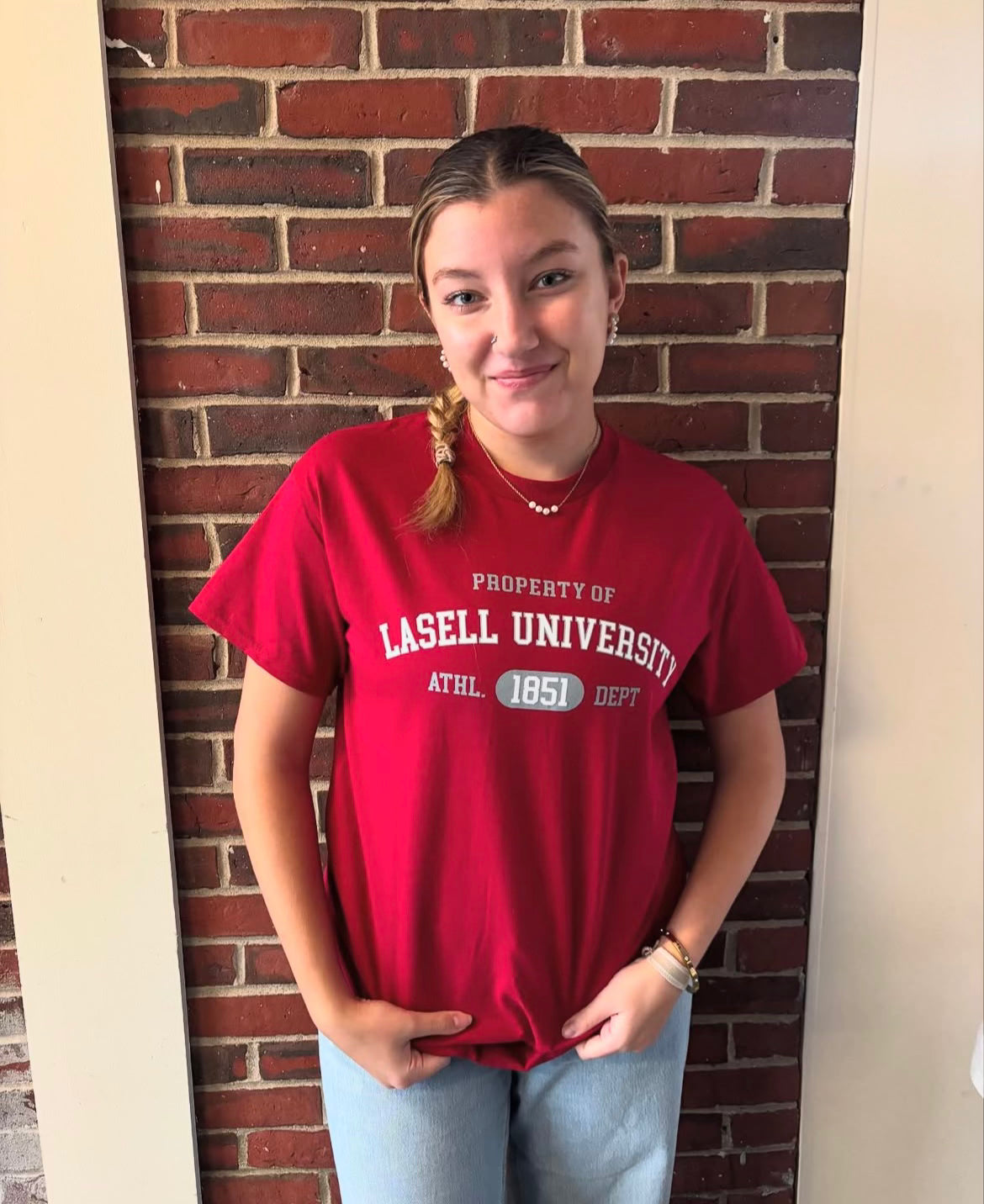 Property of Lasell University Tee - Red