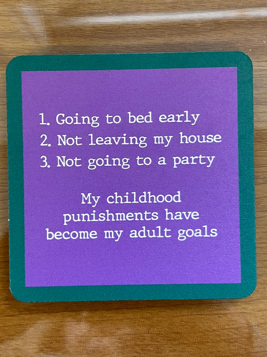 Drinks On Me Coasters- Childhood Punishments