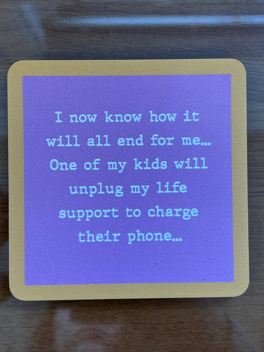 Drinks On Me Coasters- Unplug Life Support