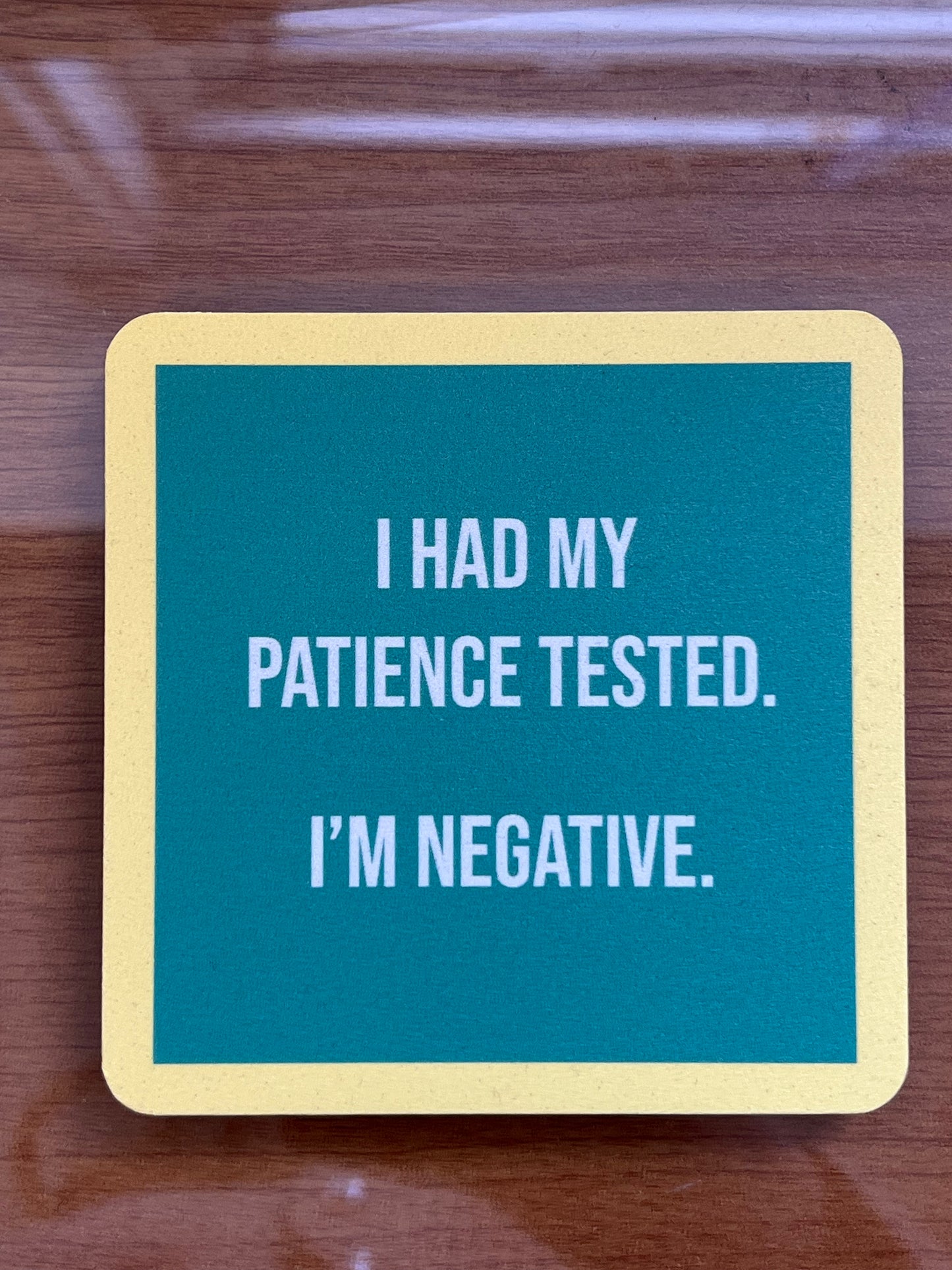 Drinks On Me Coasters- Negative