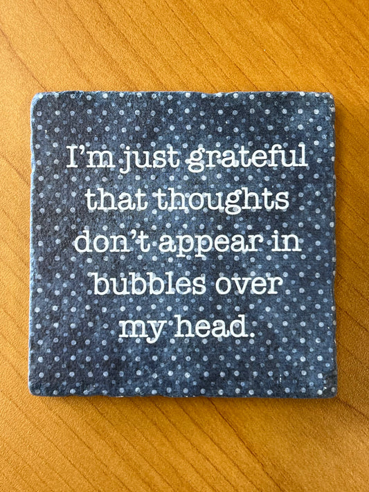 Thought Bubbles- Marble Coaster