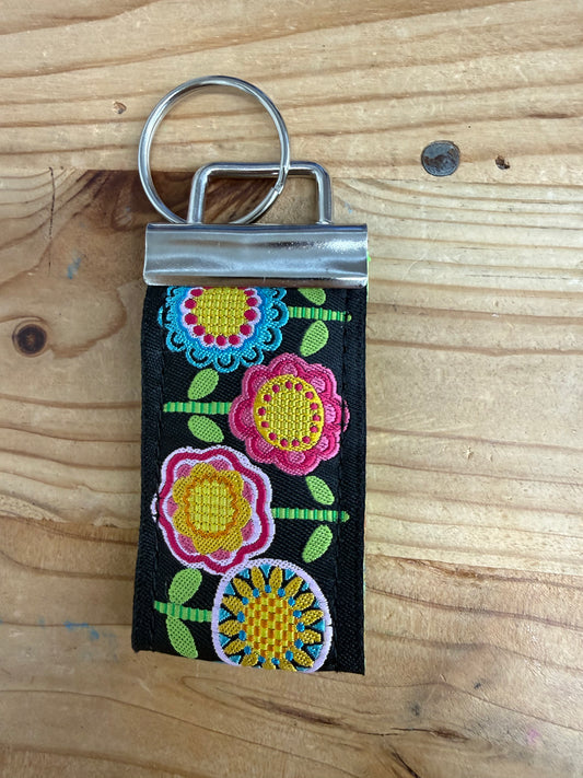 Flower Embroided Keychains