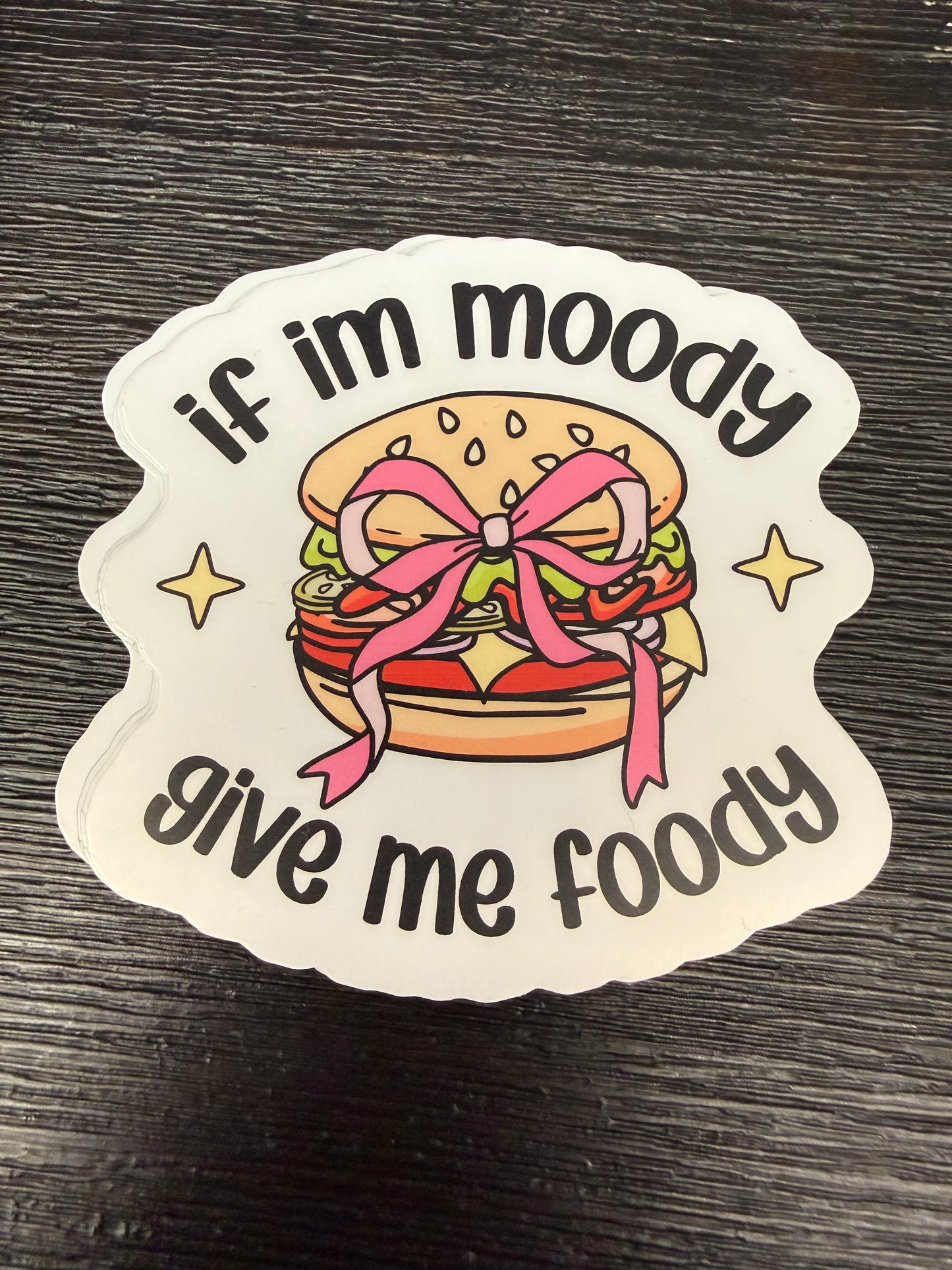 Food Hangry Relatable Funny Vinyl Sticker