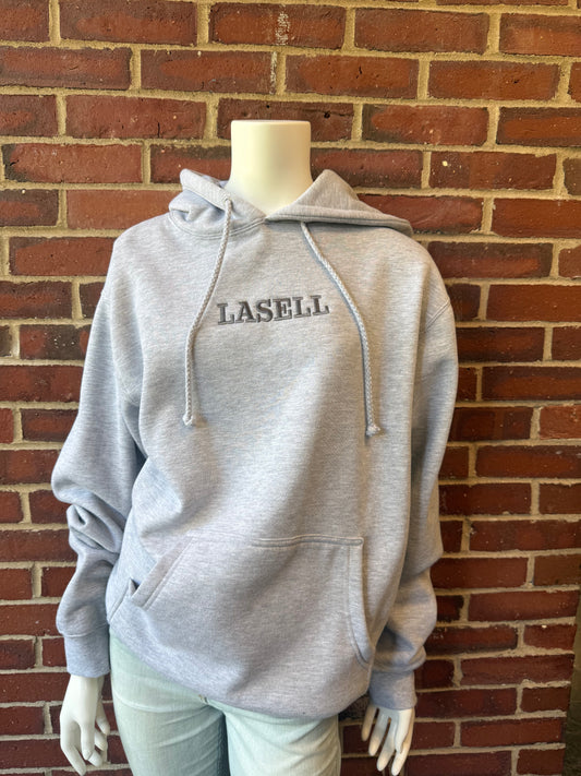 Heather Grey and Charcoal Lasell Hoodie