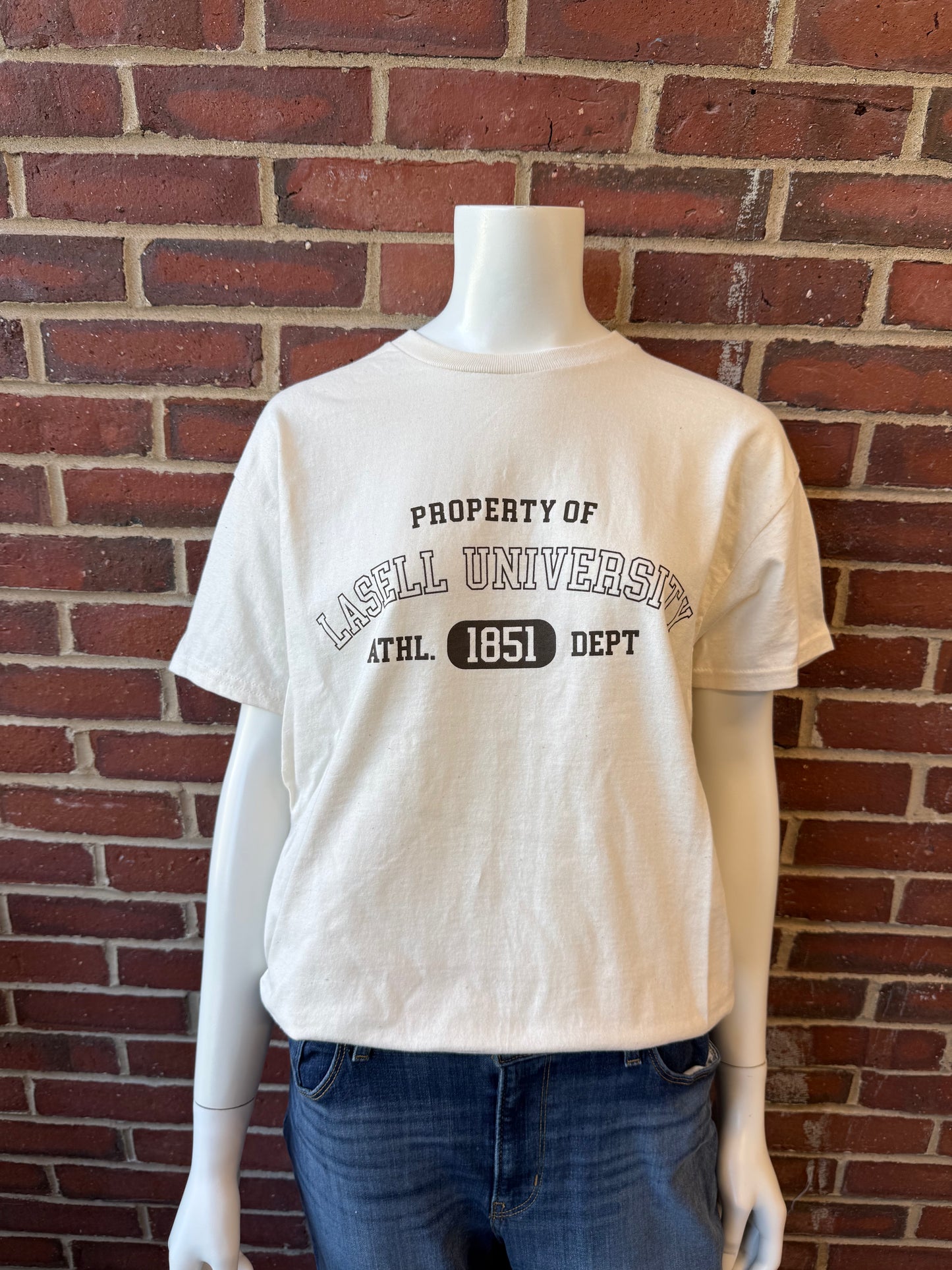 Property of Lasell University Tee - Cream