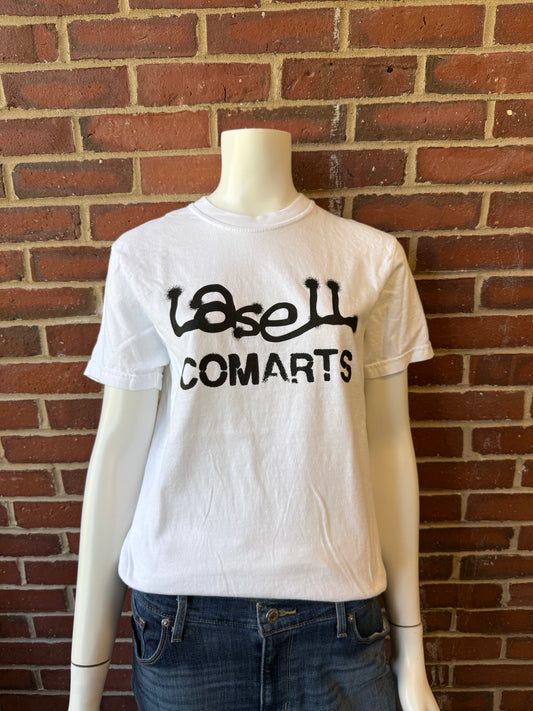 White Spray Paint Lasell COMARTS Tee