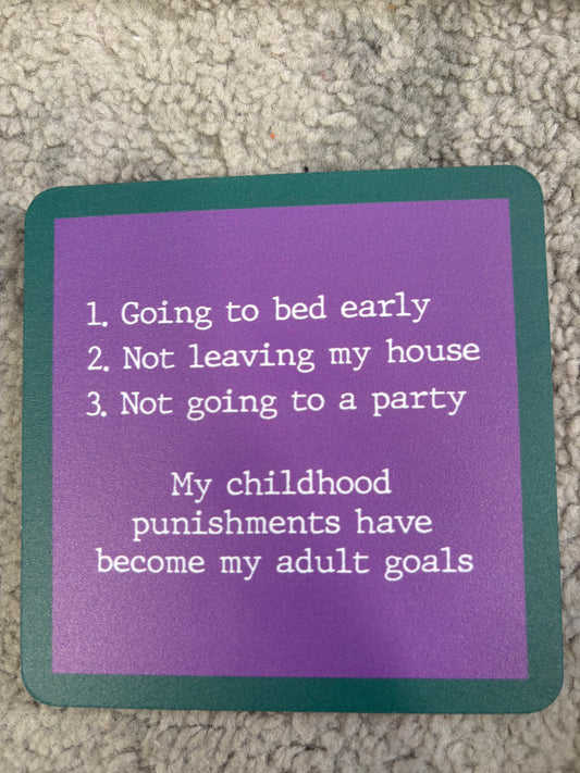 Drinks On Me Coasters- Childhood Punishments