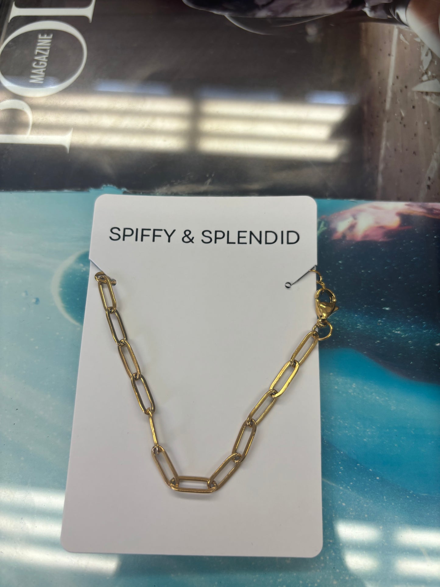 Spiffy & Splendid - Gold Paper Clip Bracelet