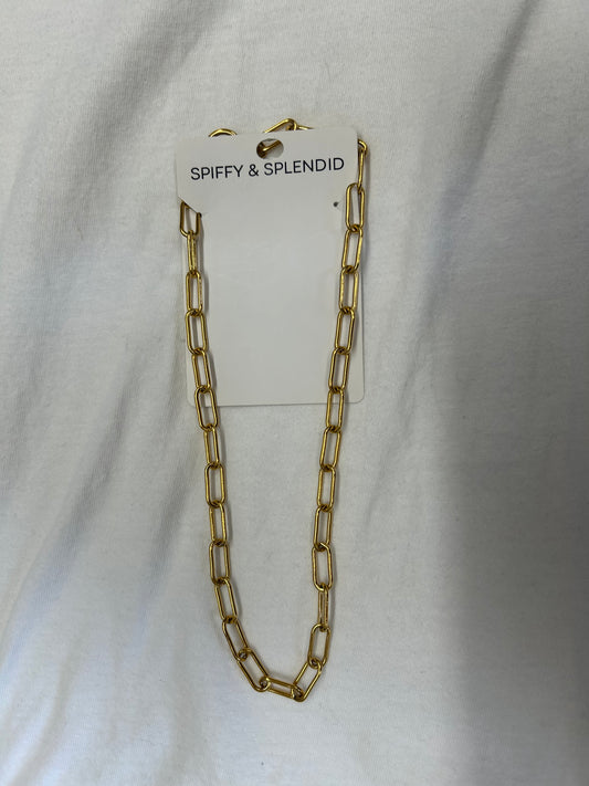 Gold Chunky Paper Clip Necklace- 18"