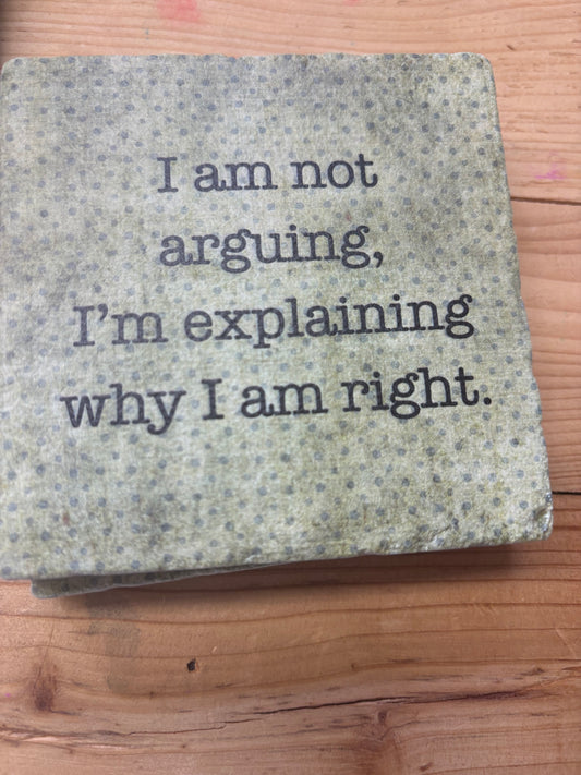 Arguing- Marble Coaster